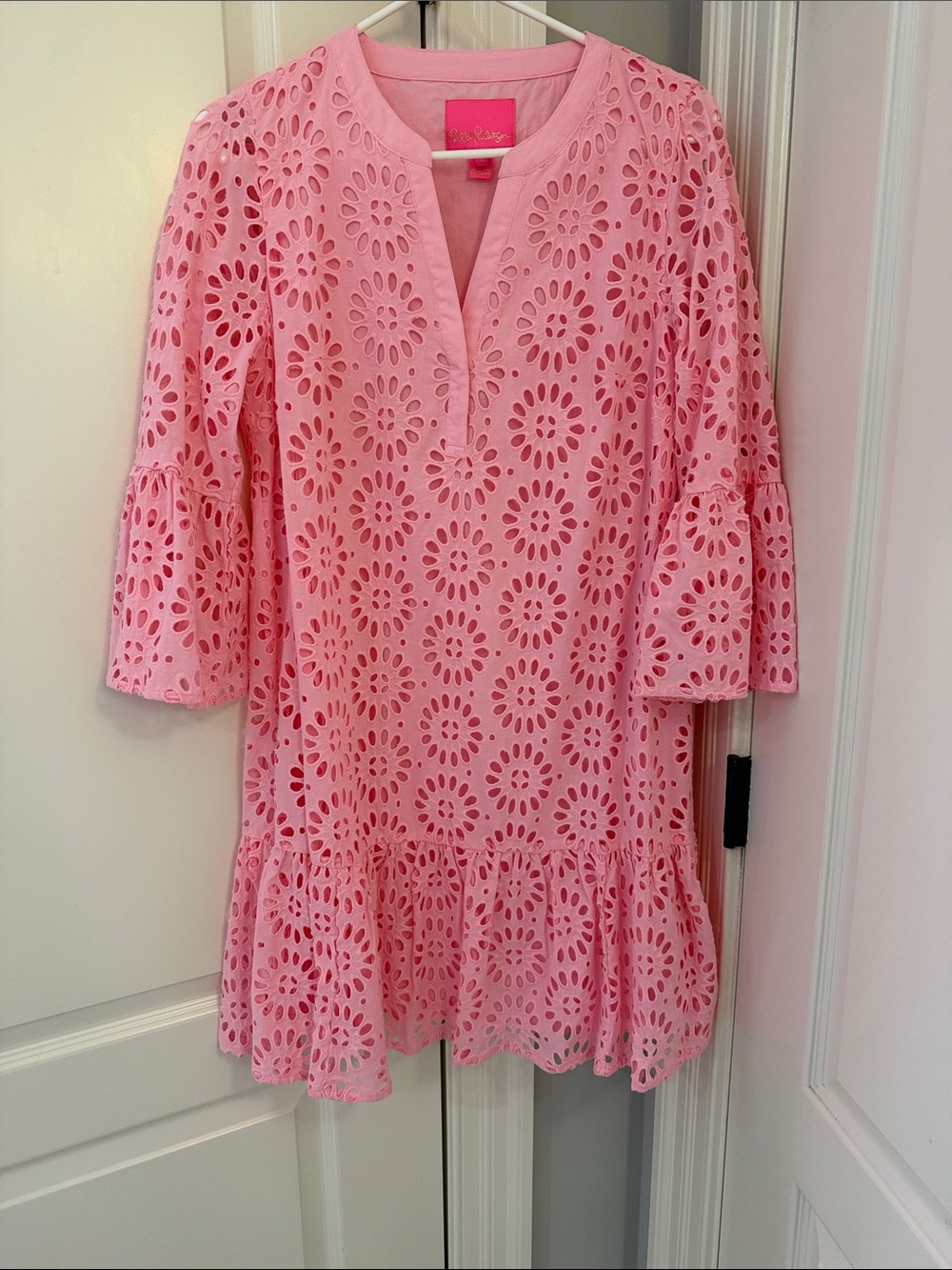 Lilly Pulitzer Pink Eyelet Mini Dress